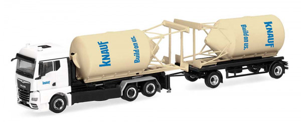 Herpa 322454 - MAN TGX GM Silosteller-Hängerzug "Knauf"