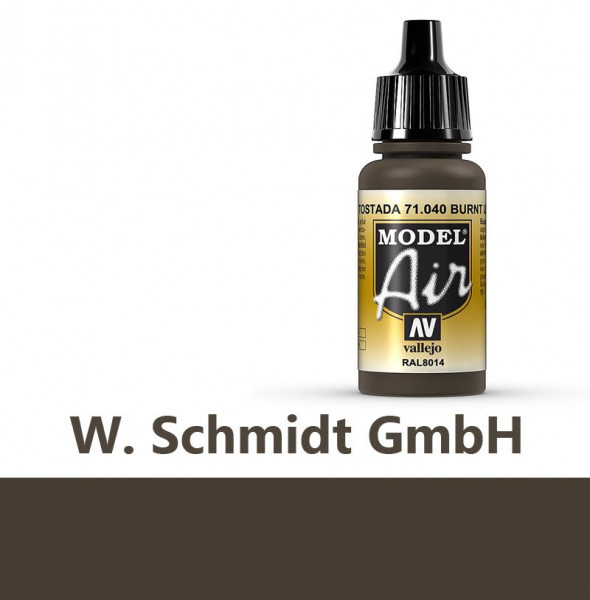 Vallejo 771040 - Model Air Umbra, gebrannt, 17 ml