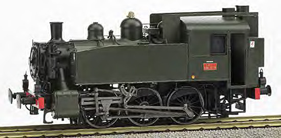 REE MB-105 - SNCF Dampflok Reihe 030 TU 74 Öl Ep.3, grün, Region Ouest