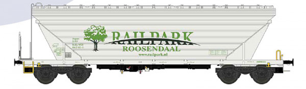 NME 513657 - NS Getreidewagen Uagpps 80m³ "Railpark Roosendaal", weiß Ep.6, - Wechselstrom