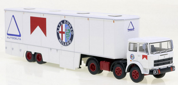 Brekina 58576 - Fiat 691 T Renntransport-SZ 1977, Alfa Romeo,