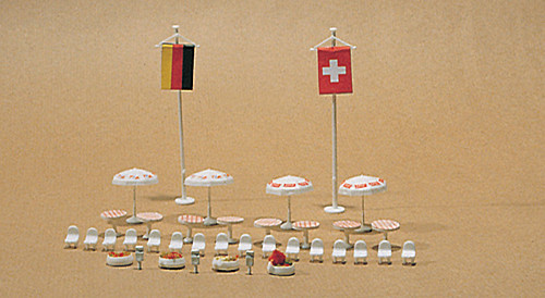 Vollmer 45141 - Wochenmarkt ohne Figuren