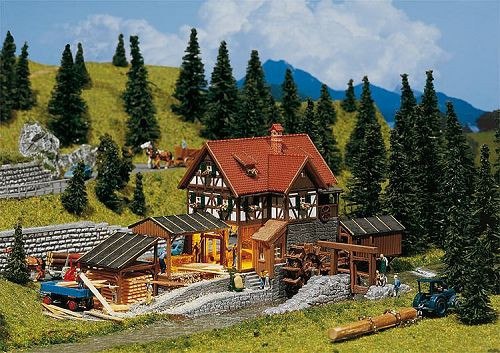 Faller 232255 - Sägemühle ( ohne Motor ) patiniertes Modell