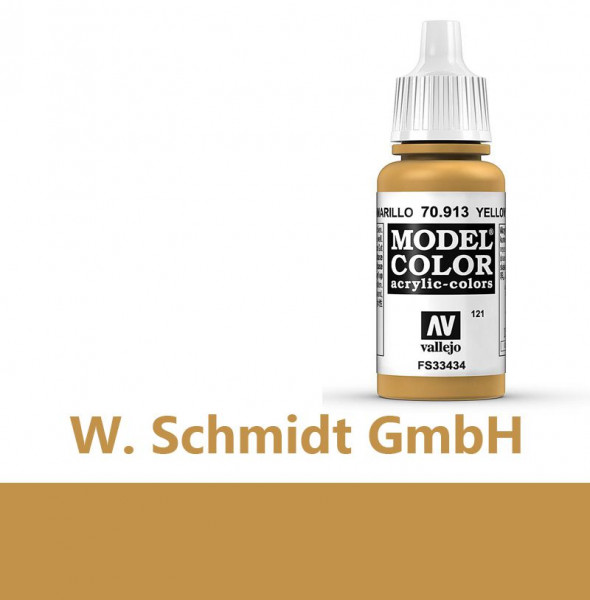 Vallejo 770913 - Model Color Farbe Ockergelb, Matt, 17 ml