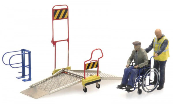 Artitec 387.447 - Rollstuhlrampe Eisenbahn und 2 Figuren