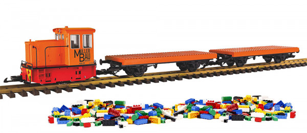 Piko 37155 - Startset Güterzug mit Klemmbausteine Wagen