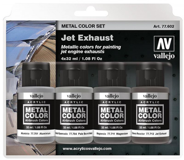 Vallejo 777602 - Farbset, Metall, Auspuff