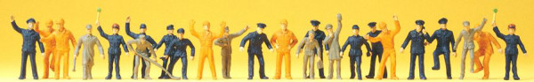 Preiser 14406 - Bahnpersonal. Rangierer 24 Figuren