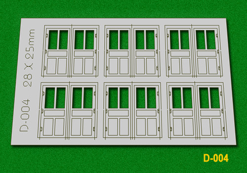Proses PD-004 - Doppelhaustür 28 x 25 mm H0/00 6 Stück