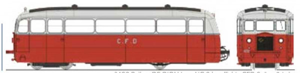 REE VM-057S - CFD Triebwagen DE DION type ND 2 Scheinwerfer Saone & Loire, DCC + Sound