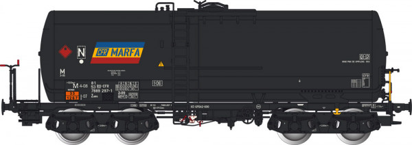 Albert Modell 788041 - CFR Kesselwagen 4-achsig Zaes schwarz Ep.6, "MARFA"