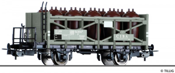 Tillig 76789 - SBB Säuretopfwagen "CIBA AG" Ep.3