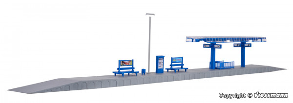 Kibri 39557 - Moderner Bahnsteig mit LED-Beleuchtunrg