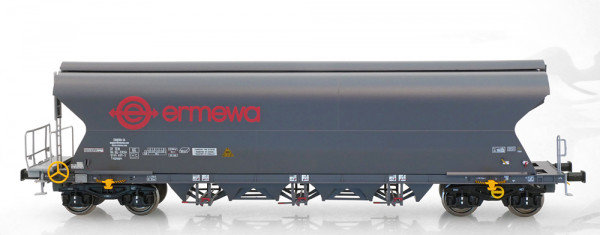 NME 512683 - NS Getreidewagen Tagnpps 101m³ "ERMEWA", dkl.grau, Ep.6, Wechselstrom