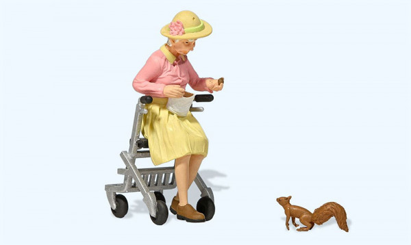 Preiser 44945 - Alte Dame mit Rollator, Eichhö
