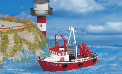 Kibri 39154 - Feuerwehrschiff 14x5,5x8,5 cm