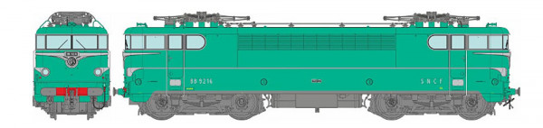 REE MB-202S - SNCF Ellok Serie BB 9216 grün "Avignon" Ep.4, DCC + Sound