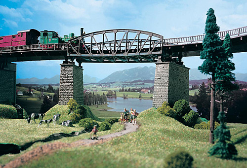 Vollmer 42540 - Bogenbrücke 188 mm lang 760 mm Kreis-Durchmesser Fahrbahnbreite 40 mm passend für Mä