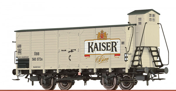 Brawa 49891 - ÖBB gedeckter Bier-Güterwagen mit Bremserhaus Ep.3, "Kaiser Bier"