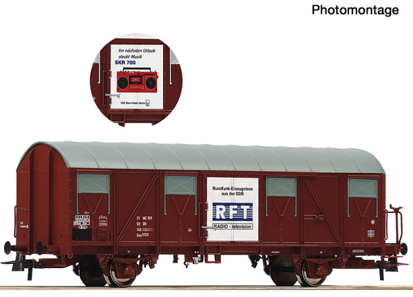 Roco 76609 - DR Gedeckter Güterwagen Glmhs DR E4