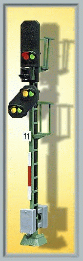 Viessmann 4414 - Licht-Blocksignal mit Vorsignal Höhe: 44 mm mit 6 LEDs