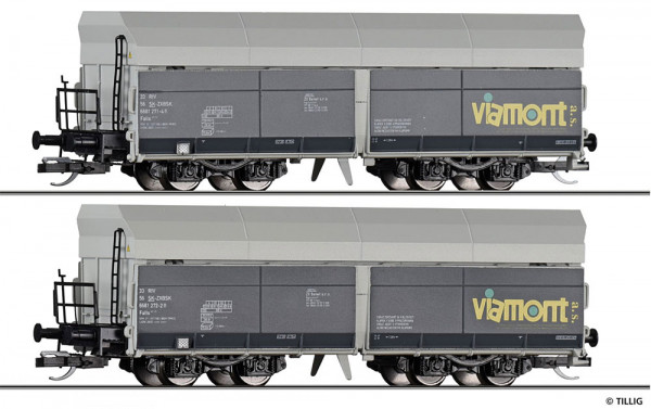Tillig 01079 - ZSSK Set 2-teilig Selbstentladewagen Falls Ep.6, "Viamont S.A."