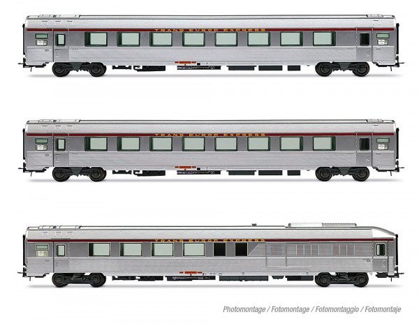 Jouef HJ4206HM - SNCF Set 3-teilig TEE Reisezugwagen "Mistral69" mit Lauf "Jules Verne" Ep.4, Teil 2