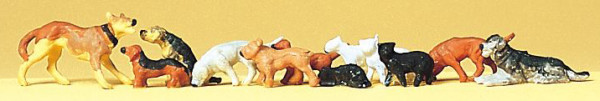 Preiser 14165 - Hunde und Katzen sortiert