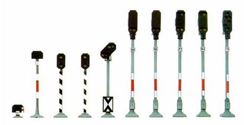 Busch 5810 - Signalbausatz 10 Signale zum Selbstbauen (ohne Funktion): je 2 Block-, Haupt- und Blink