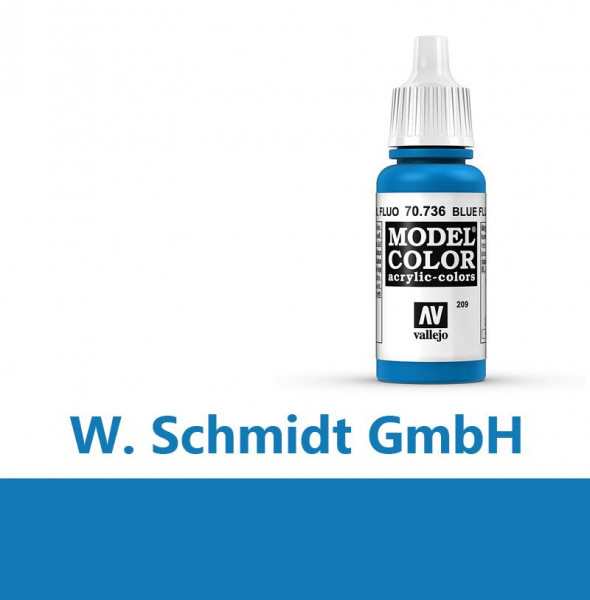 Vallejo 770736 - Model Color Farbe Blau, Fluoreszierend, 17 ml
