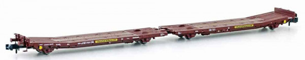 Hobbytrain H23785 - DR Doppelflachwagen TWA 800A Laadks Ep.4, "Transwaggon"