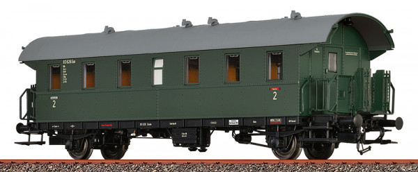 Brawa 46825 - DB Personenwagen "Donnerbüchse" 2.Klasse Bib Ep.3, incl. LED Innenbeluchtung