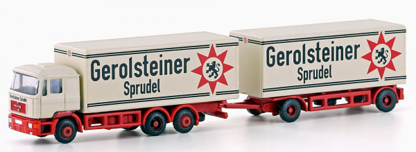 Minis - LC4604 - MAN F90 Koffer-LKW + 3-achs Koffer-Hänger "Gerolsteiner"