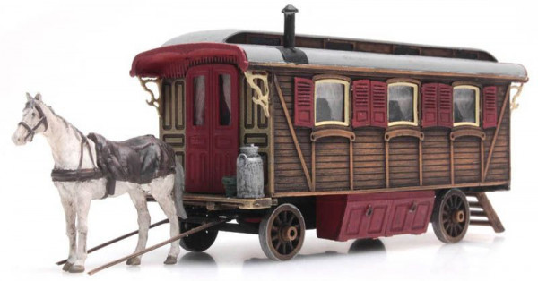 Artitec 387.368 - Wohnwagen (Kirmes oder Zirkus) 1:87 Fertigmodell aus Resin, lackiert