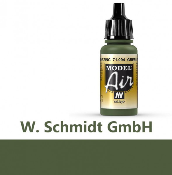 Vallejo 771094 - Model Air Zinkgrün, 17 ml