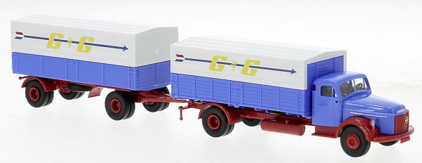Brekina 85626 - Volvo N 88 PP-Zug 1951, G&G,