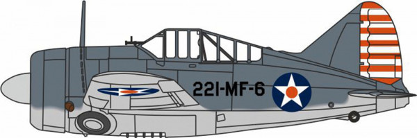 Herpa 81AC131 - Brewster Buffalo VMF-221 US Marine Corps MCAS Ewa, Hawaii