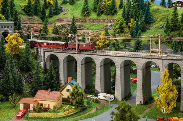 Faller 222599 - Viadukt-Set, 2-gleisig, gerade 386 x 85 x 136 mm