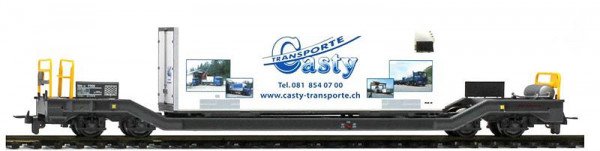 Bemo 2289115 - RhB Tiefladewagen Sbk-v 7705 mit Kühlcontainer "Casty" Ep.6