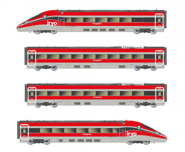 Arnold HN2622S - Hochgeschwindigkeitszug „Iryo“ 4-tlg. Grundset Ep. 6 mit DCC-Sounddecoder
