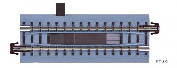 Tillig 83802 - Bettungsgleis braun, Länge 83 mm