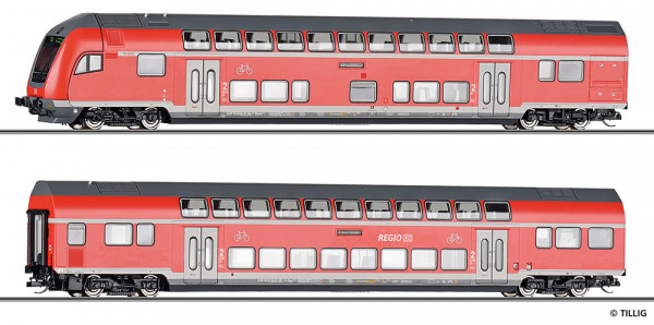 Tillig 01131 - Reisezugwagenset „DB Regio“ der DB AG, bestehend aus einem Steuerwagen 1./2. Klasse D