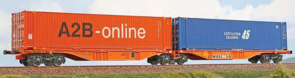 ACME 40385 - DB AG Intermodalwagen Sggmrss90 "Wascosa" Ep.5-6, beladen mit Wechselaufbauten "A2B-onl