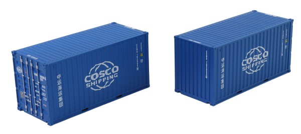 Igra 98010027 - Container Set 2-teilig 20´ Cosco blau - High Cube