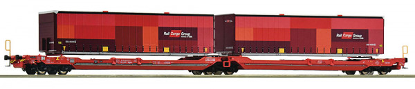 Roco 6600033 - ÖBB Doppeltaschen-Gelenkwagen T3000e Ep. 6, beladen mit 2x 45ft. Wechselbrücken "Rail