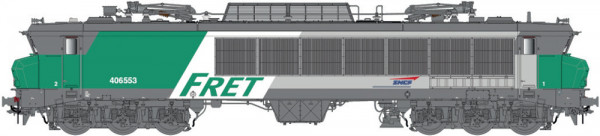 LSModels 10332S - SNCF Ellok Reihe CC6553 FRET Design Ep.5-6, Logo casquette, Depot: Venissieux, mit