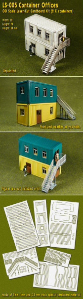 Proses PLS-005 - Containerbüros Lasergeschnittener Bausatz (2 Container) Baugröße 00