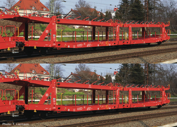 Roco 6600409 - DB-AG 2er Set Autotransportwagen Laaers DB AG rot E6