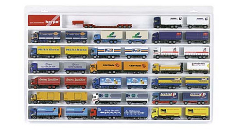 Herpa 029346 - Schaukasten für Hängerzüge (überbreit) weiss (70cm x 45cm x 3,5cm)