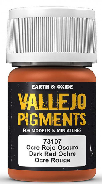 Vallejo 773107 - Pigmentfarbe 30ml Dunkel-Rot Ocker
